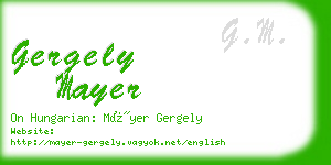 gergely mayer business card